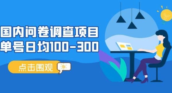 国内问卷调查项目，操作简单，时间灵活