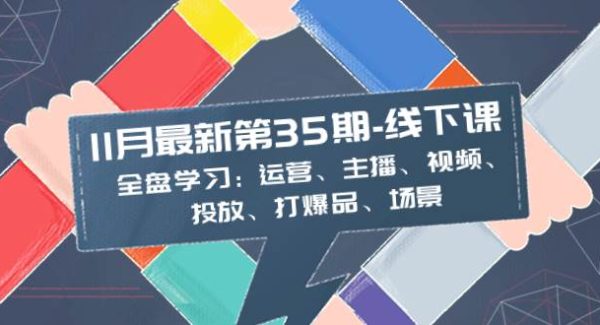 11月最新-35期-线下课：全盘学习：运营、主播、视频、投放、打爆品、场景