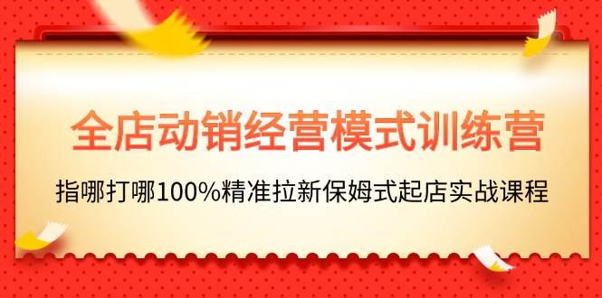 全店动销-经营模式训练营，指哪打哪100%精准拉新保姆式起店实战课程