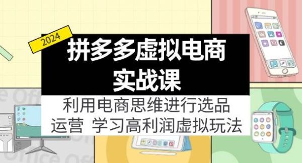 拼多多虚拟电商实战课：虚拟资源选品+运营，高利润虚拟玩法（更新14节）